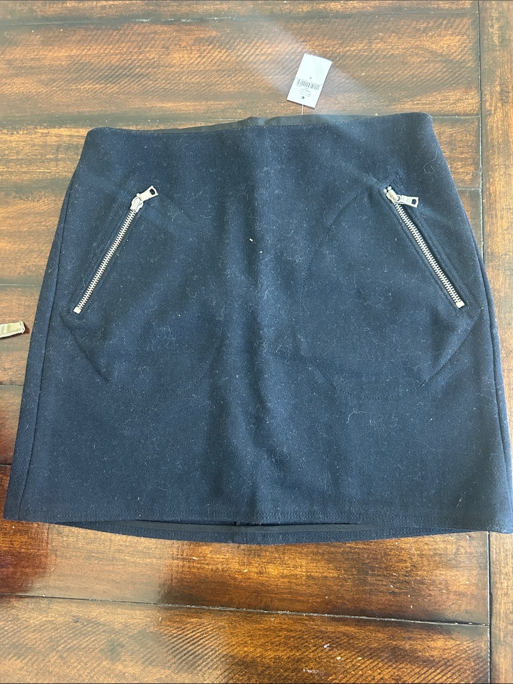 GAP Dark Navy Wool Women's Mini Skirt with Zip Pockets